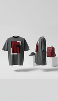 Oversized Tee With Crimson Script