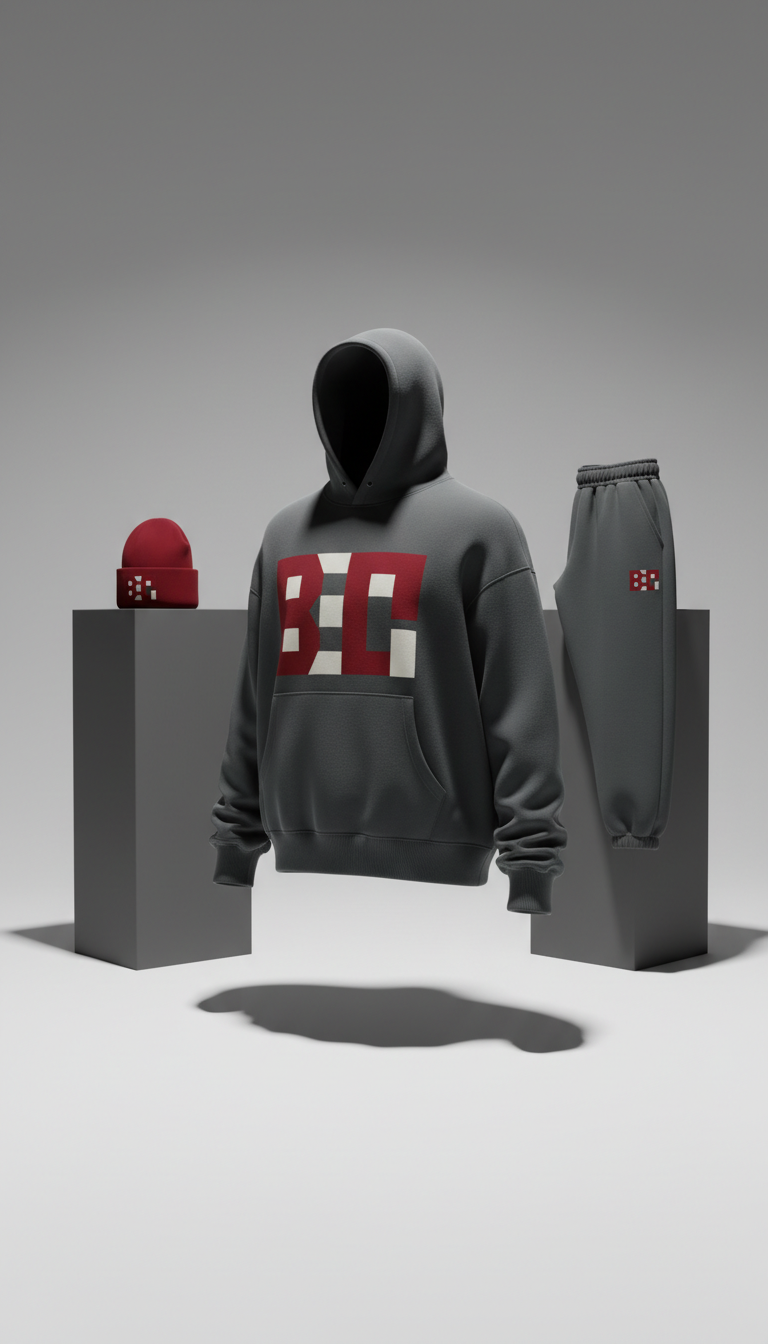 Boxy Hoodie With Sharp Typography