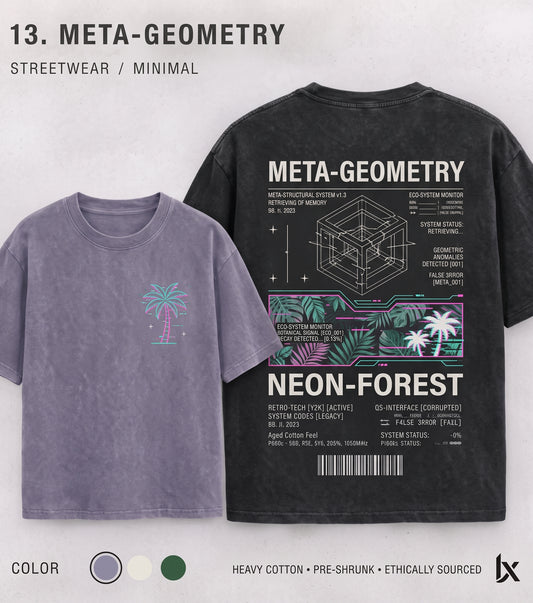 Meta-Geometry Cyber-Tropical T-Shirt